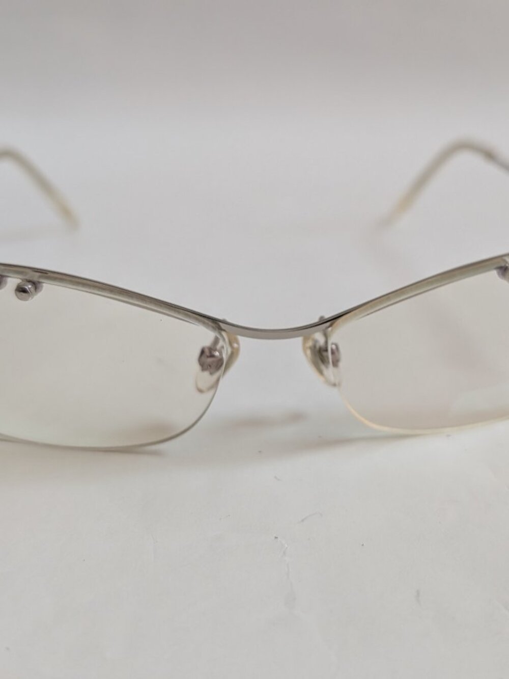 NWT Vintage 90's Rectangle Metal Rimless Sport Sunglasses (S. Silver)